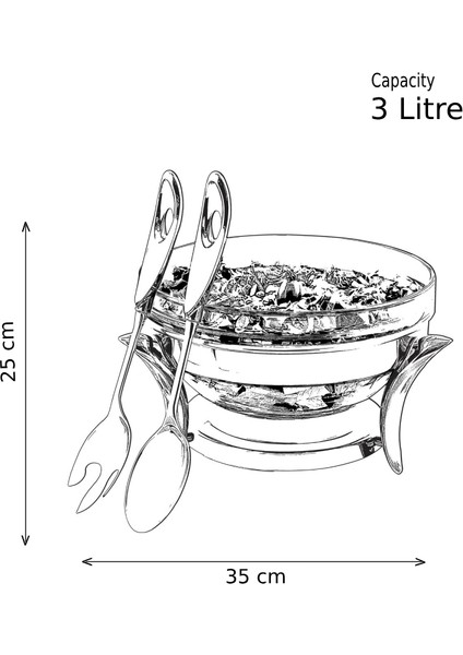 Salata Servis Seti 3 Lt