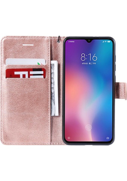 Kart Yuvası ile Xiaomi 9 Se Için Flip Case Klasik Düz Renk Iş Durum (Yurt Dışından) indirimleri