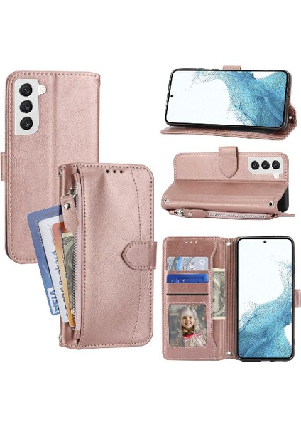 Samsung Galaxy S22 5g Için Flip Case Kickstand Kart Tutucu Pu Deri Anti (Yurt Dışından)