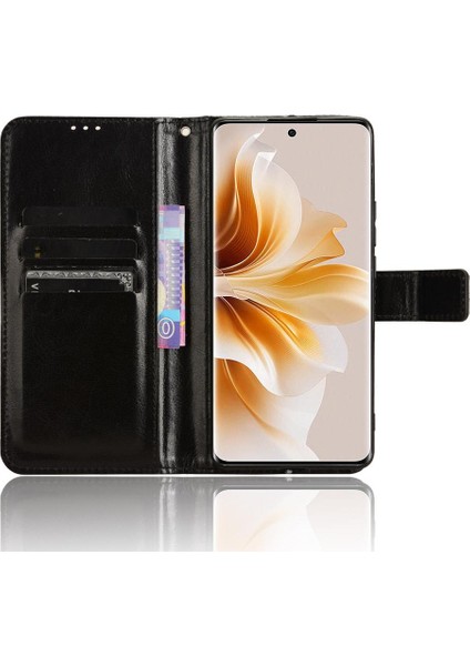 Oppo Oppo 11 Pro 5g Için Kılıf Cüzdan Kapak Çevirin Manyetik Kart Tutucu (Yurt Dışından)
