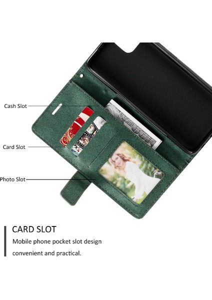 Realme C11 Kart Tutucu Için Kickstand Manyetik Cüzdan Flip Folio Pu (Yurt Dışından) fırsatları