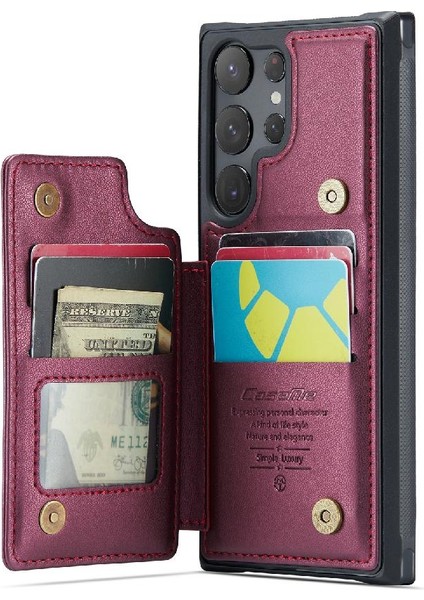 Samsung Galaxy S23 Ultra Pu Deri Kart Tutucu Için Caseme Cüzdan Kılıf (Yurt Dışından) fırsatları