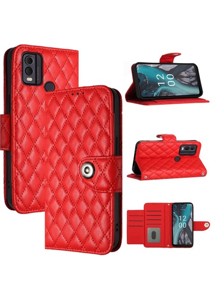 Nokia C22 Kart Tutucu Cüzdan Kapak Için Kılıf Darbeye Şık Koruyucu (Yurt Dışından)