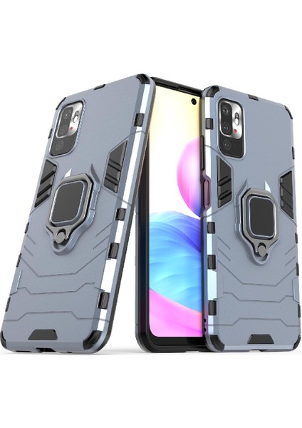 Xiaomi Redmi Not 10 5g Için Kılıf 360 &deg; Dönen Halka Kickstand Askeri Damla (Yurt Dışından)