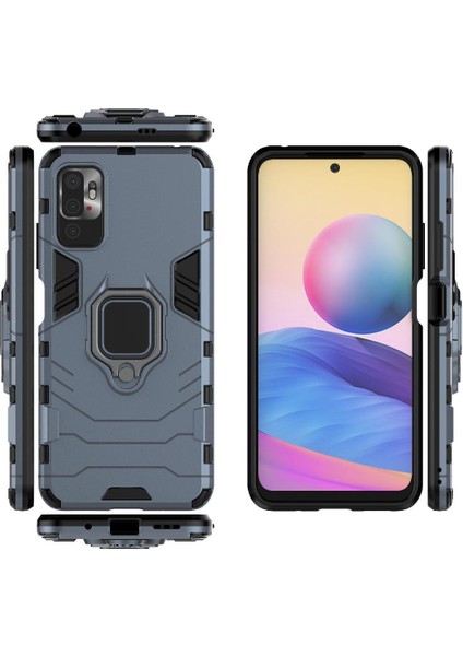 Xiaomi Redmi Not 10 5g Için Kılıf 360 &deg; Dönen Halka Kickstand Askeri Damla (Yurt Dışından) modelleri