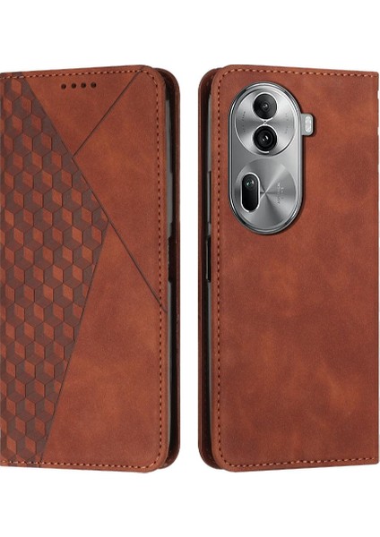 Oppo Oppo 11 Pro 5g Için Kılıf Yan Toka Pu Deri Tam Koruma Flip (Yurt Dışından)