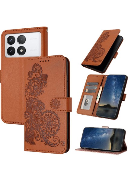Xiaomi Poco X6 Pro Pu Deri Manyetik Kapatma Flip Folio Kitap (Yurt Dışından)
