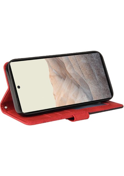 Kart Yuvası Standı Kickstand Koruyucu Pu ile Google Piksel 6 Pro Için Kılıf (Yurt Dışından)