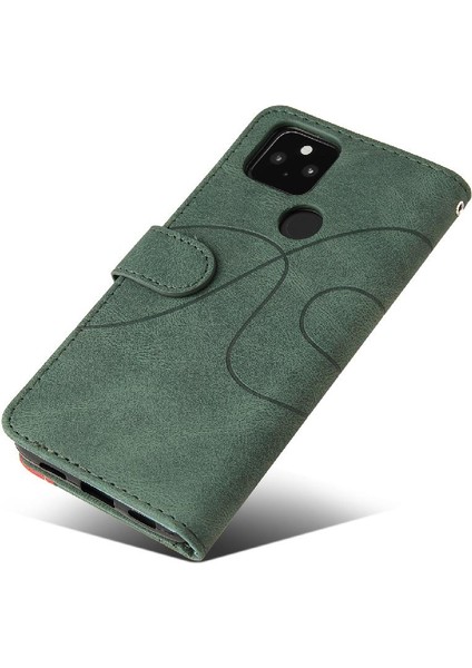 Kart Yuvası Standı Pu ile Google Piksel 5 Xl Kickstand Koruyucu Kılıf (Yurt Dışından)