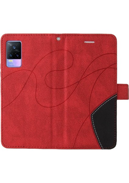 Vıvo V21E 4g Kickstand Koruyucu Iki Renkli Dikiş Pu Deri Için Kılıf (Yurt Dışından) fırsatları