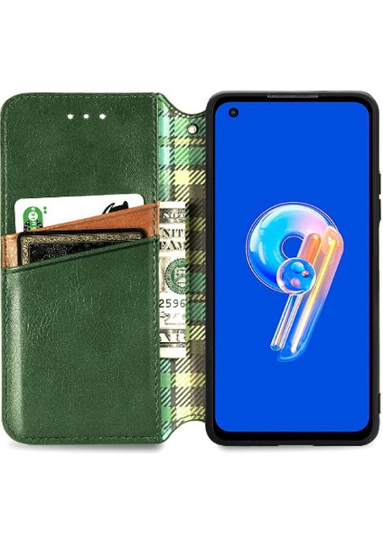 Asus Zenfone 9 Için Kılıf Cüzdan Fonksiyonu Moda Tasarım Deri Kılıf Flip (Yurt Dışından)