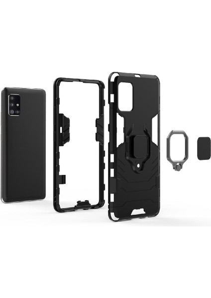 Samsung Galaxy A51 5g Darbeye Kapak Kickstand Askeri Damla (Yurt Dışından) modelleri