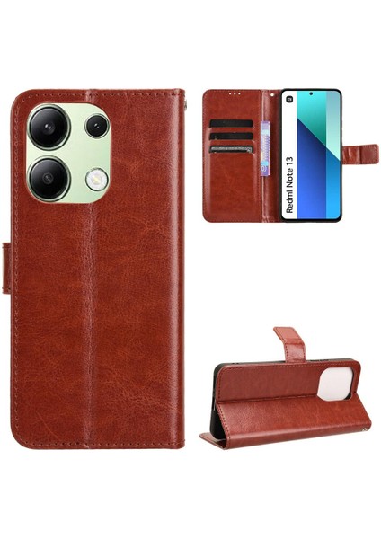 Xiaomi Redmi Için Not 13 4g Manyetik Kapak Çevirin Kart Tutucu Cüzdan (Yurt Dışından)