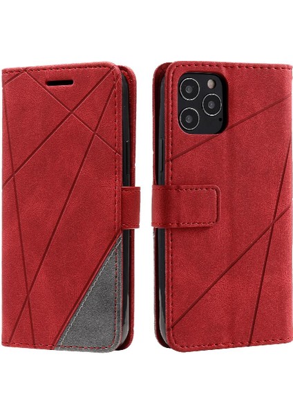 IPhone 12 Için Kılıf Pro Max Kart Tutucu Kickstand Cüzdan Flip Folio Pu (Yurt Dışından)