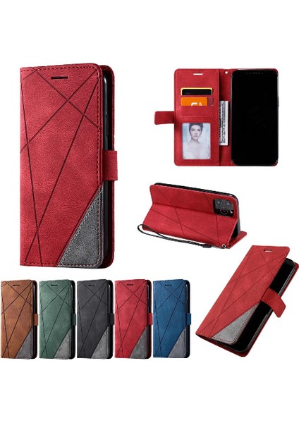 IPhone 12 Için Kılıf Pro Max Kart Tutucu Kickstand Cüzdan Flip Folio Pu (Yurt Dışından)