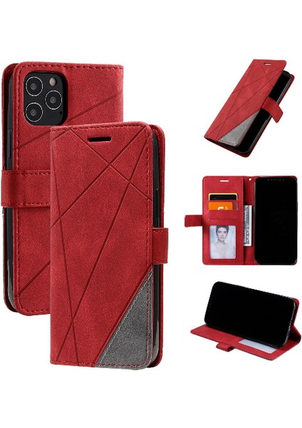 IPhone 12 Için Kılıf Pro Max Kart Tutucu Kickstand Cüzdan Flip Folio Pu (Yurt Dışından)