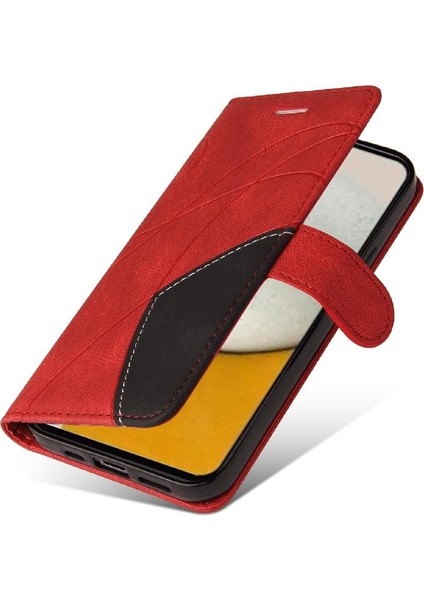 Samsung Galaxy A05S Iki Renkli Dikiş Pu Deri Flip Folio Için Kılıf (Yurt Dışından) fiyatları