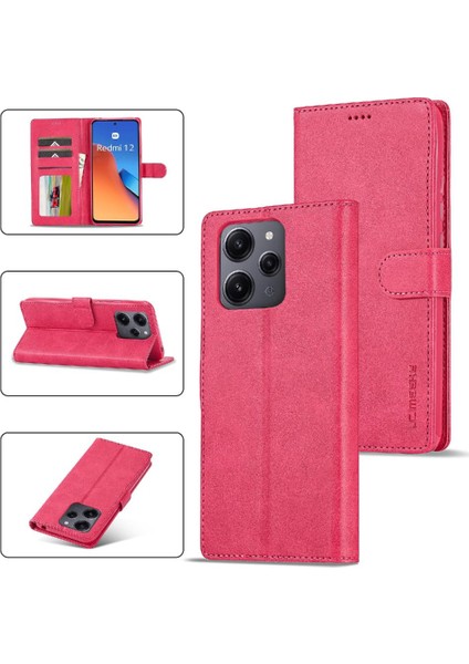Xiaomi Redmi Için 12 4g Kart Yuvaları Cüzdan Buzağı Doku Yatay (Yurt Dışından)