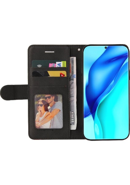 Huawei P50 Pro Pu Deri Flip Folio Kılıf Kickstand Koruyucu (Yurt Dışından)