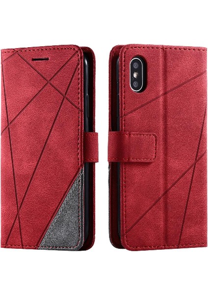 IPhone X/xs Darbeye Dayanıklı Manyetik Cüzdan Çevirme Folyo Kart Tutucu Pu (Yurt Dışından)