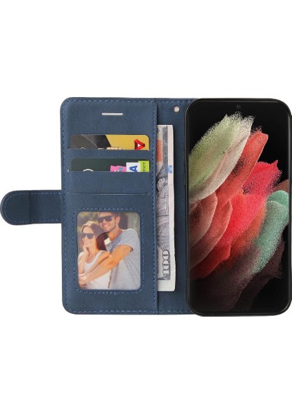 Samsung Galaxy S21 Ultra Pu Deri Flip Folio Kılıf Kickstand (Yurt Dışından) modelleri