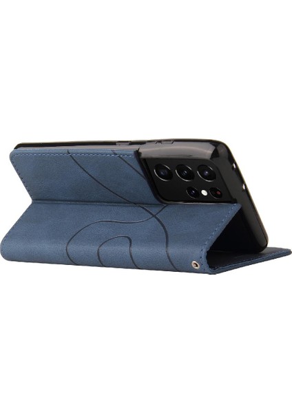 Samsung Galaxy S21 Ultra Pu Deri Flip Folio Kılıf Kickstand (Yurt Dışından) fırsatları