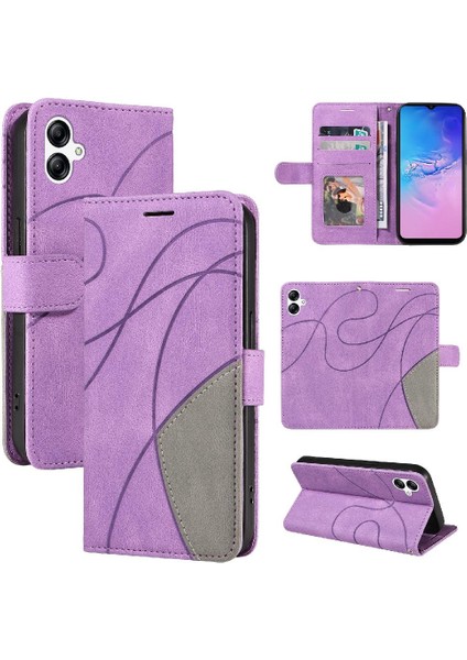 Samsung Galaxy A05 Kickstand Koruyucu Kart Yuvası Standı Pu (Yurt Dışından)