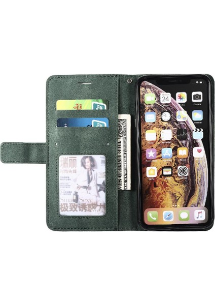 IPhone Xs Max Pu Deri Kart Tutucu Kickstand Manyetik Cüzdan (Yurt Dışından) modelleri