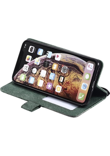 IPhone Xs Max Pu Deri Kart Tutucu Kickstand Manyetik Cüzdan (Yurt Dışından) fırsatları