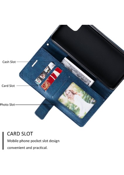 Realme C11 Kart Tutucu Için Kickstand Manyetik Cüzdan Flip Folio Pu (Yurt Dışından) fırsatları