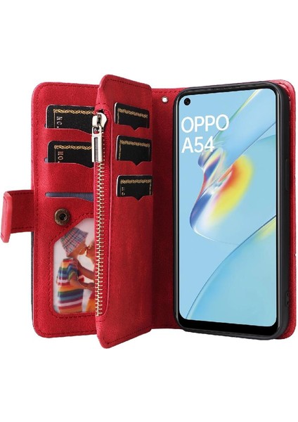Oppo A54 4G/A16 4g Dokuz Kart Yuvaları Iki Renkli Dikiş Fermuar (Yurt Dışından)