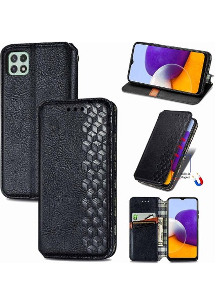 Samsung Galaxy A22 5g Cüzdan Fonksiyonu Için Kılıf Moda Tasarım Deri (Yurt Dışından)