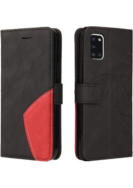 Samsung Galaxy Kickstand Kickstand Koruyucu Iki Renkli Dikiş Pu (Yurt Dışından)