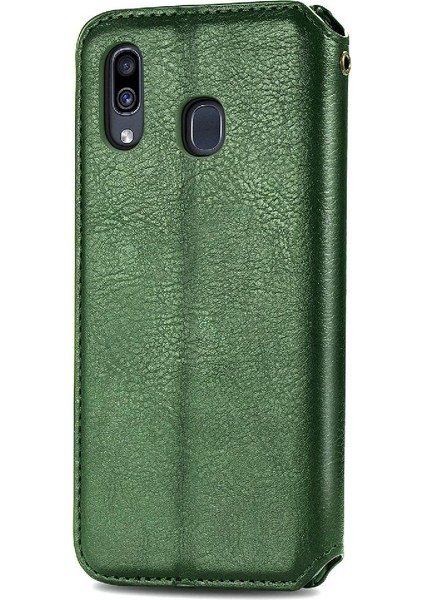 Samsung Galaxy A30 Cüzdan Fonksiyonu Için Kılıf Deri Kılıf Kapak Çevirin (Yurt Dışından)