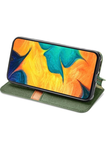 Samsung Galaxy A30 Cüzdan Fonksiyonu Için Kılıf Deri Kılıf Kapak Çevirin (Yurt Dışından)