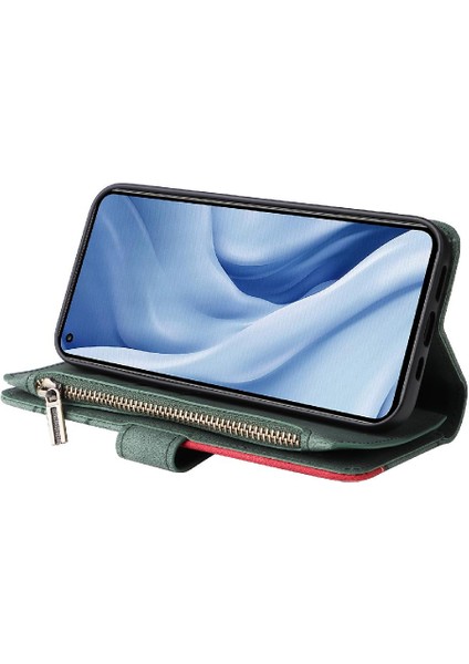 Xiaomi 11 Lite Fermuar Cüzdan Tarzı Iki Renkli Dikiş Kickstand (Yurt Dışından) fırsatları