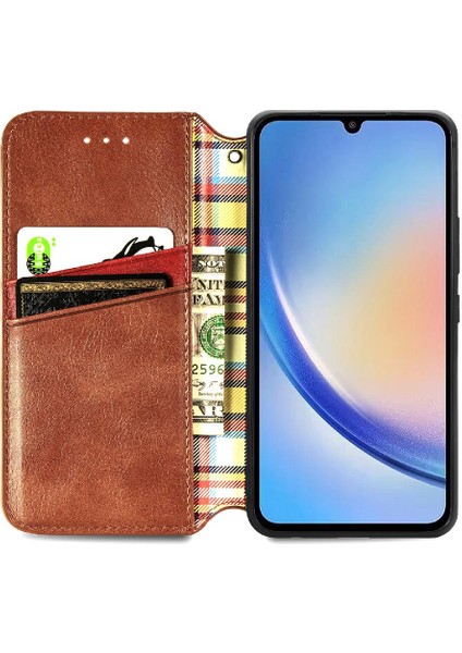 Samsung Galaxy A34 5g Için Kılıf Kapak Çevirin Cüzdan Fonksiyonu Zarif Kılıf (Yurt Dışından) modelleri