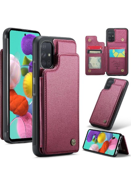 Samsung Galaxy A51 4g Ince Darbeye Vaka Kart Pu Için Caseme Cüzdan Kılıf (Yurt Dışından)