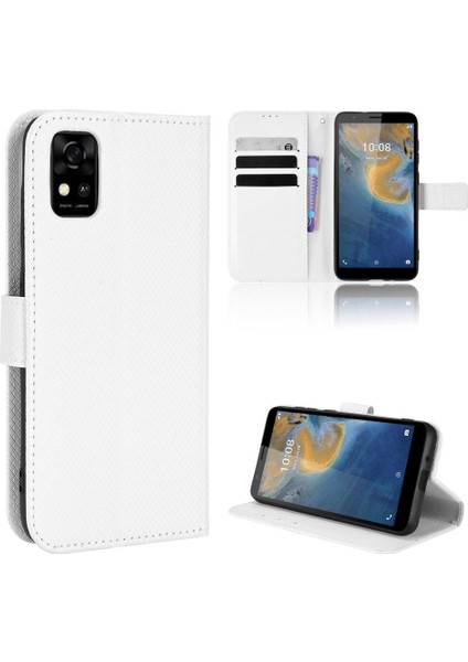 Zte Blade Magnetic Manyetik Cüzdan Kart Tutucu Kapak Kickstand Için Kılıf (Yurt Dışından)