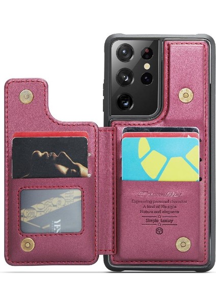 Samsung Galaxy S21 Ultra Kickstand Pu Deri Kart Için Caseme Cüzdan Kılıf (Yurt Dışından) fiyatları