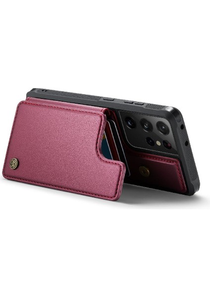 Samsung Galaxy S21 Ultra Kickstand Pu Deri Kart Için Caseme Cüzdan Kılıf (Yurt Dışından) fırsatları