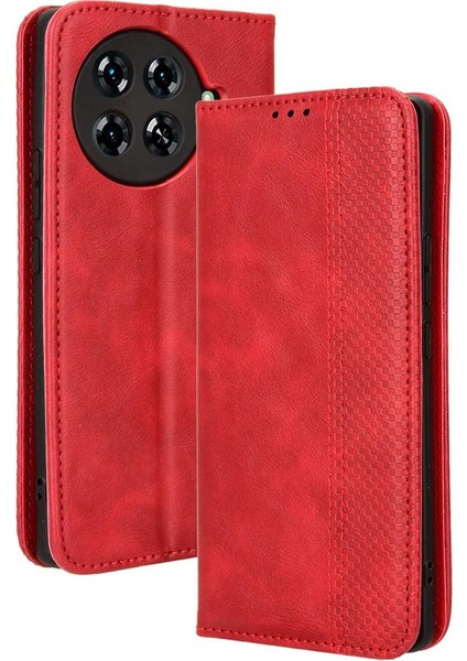 Tecno Spark 20 Pro Artı 4g Manyetik Kapatma Pu Deri Cüzdan Için Kılıf (Yurt Dışından)