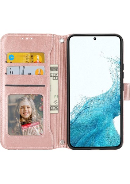 Samsung Galaxy A25 5g Kickstand Pu Deri Kayış Kartı Için Flip Case (Yurt Dışından)