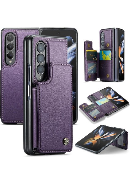 Samsung Galaxy Z Fold 4 5g Kickstand Pu Deri Için Caseme Cüzdan Kılıf (Yurt Dışından)