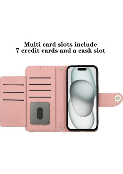 IPhone 15 Için Kılıf Artı Bilek Şerit Kart Tutucu Cüzdan Kapak Darbeye (Yurt Dışından) indirimleri
