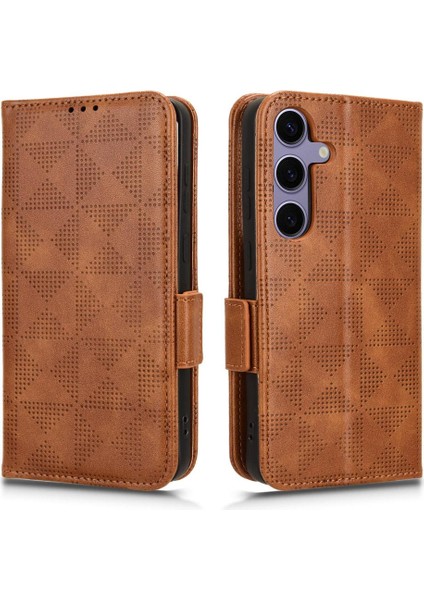 Samsung Galaxy S24 5g Görüntüleme Için Kılıf Standı Cüzdan Kapak Çevirin 3 Kart Pu (Yurt Dışından)