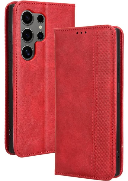 Samsung Galaxy S24 Ultra 5g Manyetik Kapatma Cüzdan Pu Deri Kılıf (Yurt Dışından)