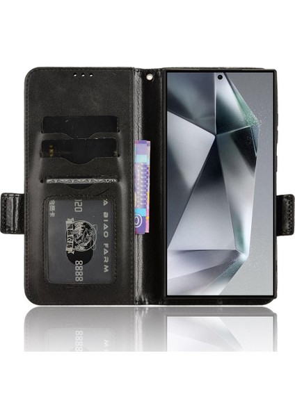 Samsung Galaxy S24 Ultra 5g 3 Kart Tutucu Görüntüleme Standı Pu Flip (Yurt Dışından) modelleri