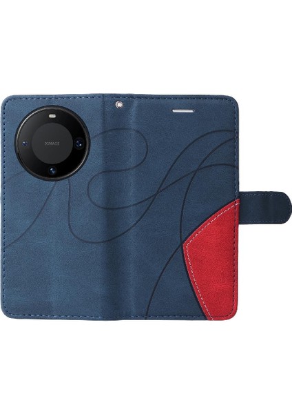 Huawei Mate 60 Pro Iki Renkli Dikiş Kickstand Koruyucu Pu (Yurt Dışından) fırsatları