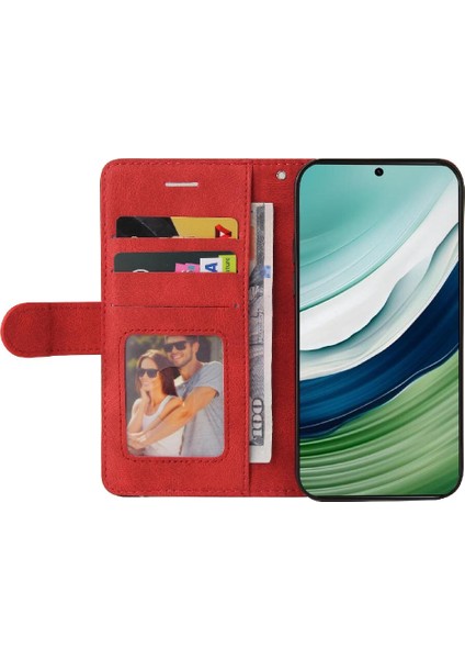 Kart Yuvası Standı ile Huawei Mate 60 Için Kılıf Pu Deri Flip Folio Kılıf (Yurt Dışından)